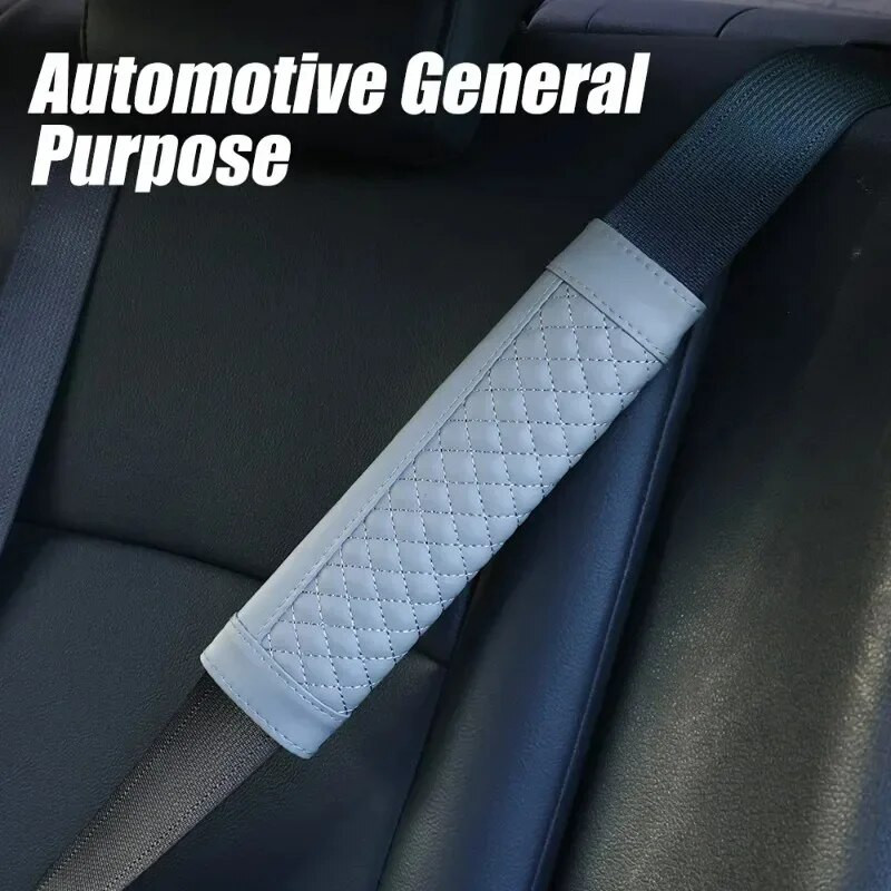 2/1gab Universāls automašīnas drošības jostas pārsegs Ādas drošības jostas pārsegs plecu siksnas pārsegi Auto plecu aizsargu spilventiņi Auto piederumi