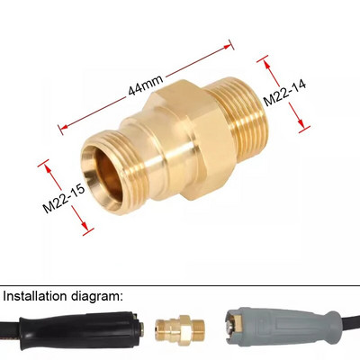 Uus kõrgsurve veepüstoli muundamise kiirpistiku adapter, mis on täielikult vasest