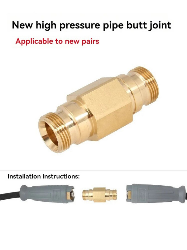 Jauns augstspiediena ūdens pistoles pārveidošanas ātrā savienotāja adapteris no vara