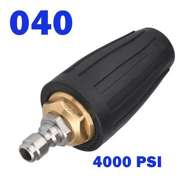 360 Rotācijas turbo sprauslas smidzinātājs ar 1/4" ātro savienojumu 4000 PSI augstspiediena mazgātāja tīrītāja piederumi Misiņš