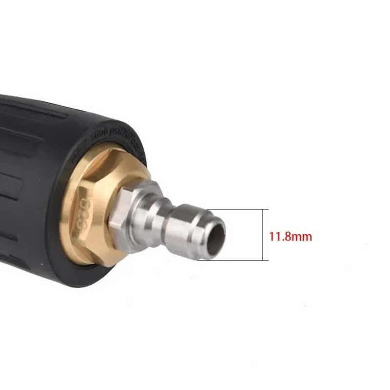 360 Rotācijas turbo sprauslas smidzinātājs ar 1/4" ātro savienojumu 4000 PSI augstspiediena mazgātāja tīrītāja piederumi Misiņš