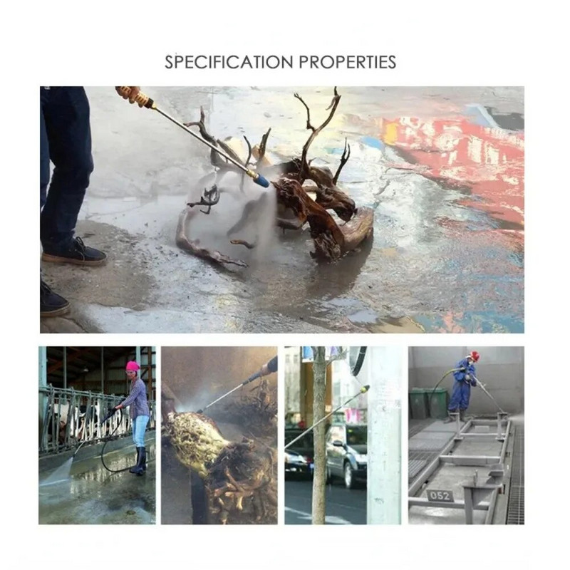 360 Rotācijas turbo sprauslas smidzinātājs ar 1/4" ātro savienojumu 4000 PSI augstspiediena mazgātāja tīrītāja piederumi Misiņš