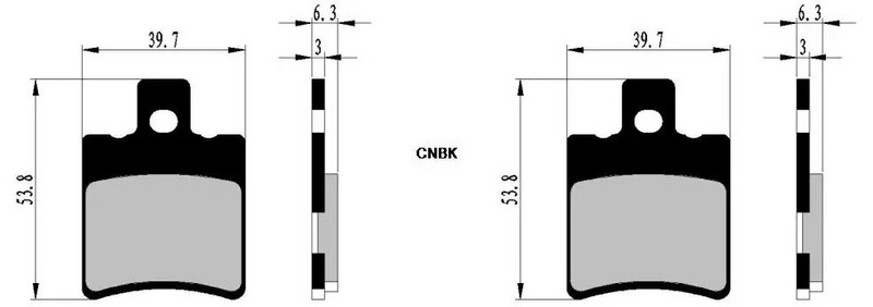 Bremžu uzliku komplekts priekš YAMAHA YQ50 YQ 50 Aerox R 1997 1998 1999 2000 2001 2002 2003 2004 2005 2006 2007 2008 2009 2010 2012 2012
