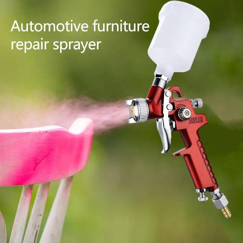 Ψεκαστήρας βαφής αυτοκινήτου 0 8mm 1 0mm ακροφύσιο H 2000 Professional HVLP Mini Paint Spray Guns Auto Alloy Pneumatic Airbrush Sprayer