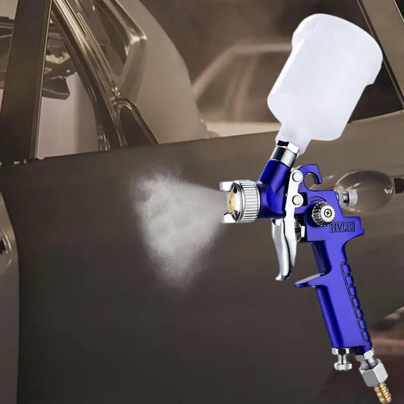 Ψεκαστήρας βαφής αυτοκινήτου 0 8mm 1 0mm ακροφύσιο H 2000 Professional HVLP Mini Paint Spray Guns Auto Alloy Pneumatic Airbrush Sprayer