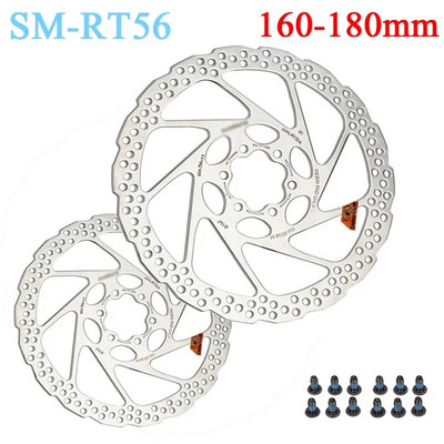SHIMANO RT56 Rotor 180mm 160mm Δίσκος φρένων DEORE SM RT56 Discs Rotor 160 mm 6 Bolt Mountain Bike Brake Disk Bicycle Αξεσουάρ