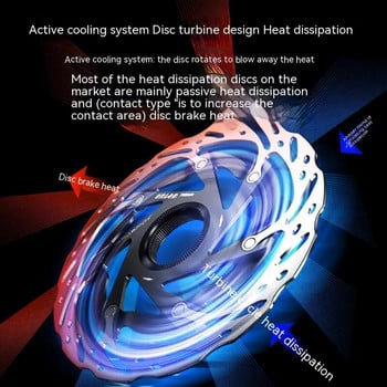 Свръхлек 140 мм 160 мм ротор на дисковата спирачка, централно заключване, планински шосеен велосипед, MTB разсейване на топлината, охлаждане, кухи накладки, централно заключване на диска