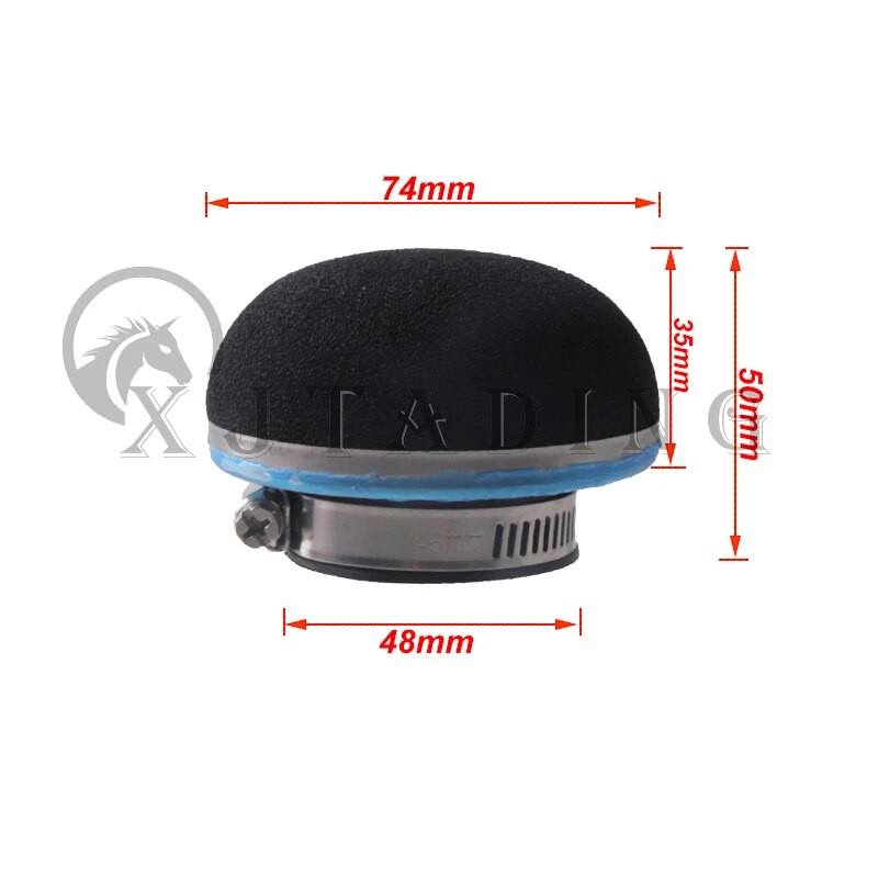 Universāls 28/32/35/38/42/45/50/54/58MM Sēņu putu gaisa filtra sūkļa tīrīšanas līdzeklis 2-taktu dzinēja kabatas velosipēdam Mini Moto Lawn mo