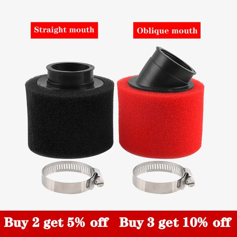 Σύστημα φίλτρου αέρα υψηλής ροής Καθαριστικό σφουγγάρι με σφιγκτήρα 110cc 125cc 150cc 250cc Pit Bike Pitbike Moped Dirt Pit Bike Scooter