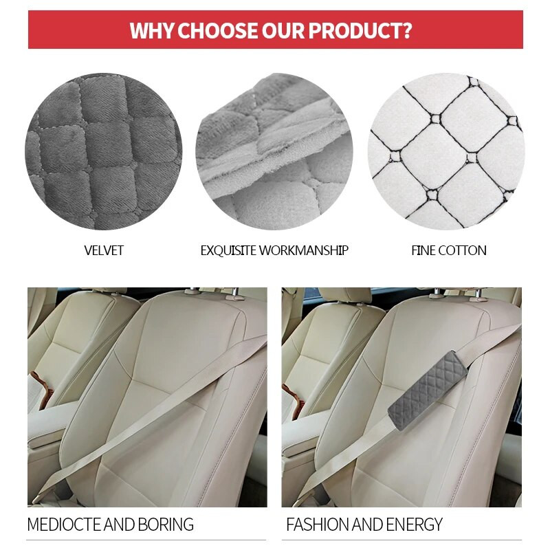 Κάλυμμα ζώνης ασφαλείας αυτοκινήτου γενικής χρήσης Μαλακό κάλυμμα ζώνης ασφαλείας αυτοκινήτου Ζεστά βελούδινα μαξιλάρια καλύμματα για ζώνες ασφαλείας αυτοκινήτου Προστασία ώμων