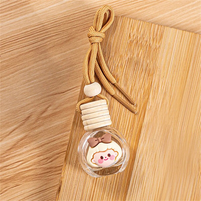 Μπουκάλι αρώματος αυτοκινήτου Cartoon Επίπεδη κυκλική εσωτερική διακόσμηση Το μενταγιόν άδειο μπουκάλι δεν περιέχει υγρό