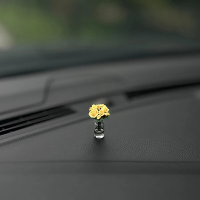 1 tk armas auto sisekujundus Miniroos päevalillevaas Auto keskkonsooli kaunistused autokingituste jaoks Aksessuaarid