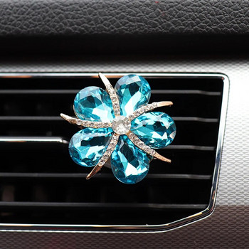 Crystal Flower Car Air Vent Clip Decoration for Car Aromating in Auto Interior Accessories Car Aroma Diffuser Car Ornaments Girls