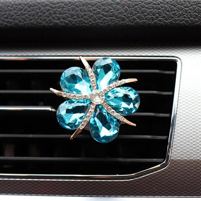 Crystal Flower Car Διακοσμητικό κλιπ αεραγωγού αυτοκινήτου για αρωματισμό αυτοκινήτου σε αξεσουάρ εσωτερικού αυτοκινήτου Διαχύτης αρώματος αυτοκινήτου Διακοσμητικά αυτοκινήτου Κορίτσια