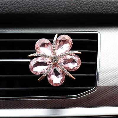 Crystal Flower Car Διακοσμητικό κλιπ αεραγωγού αυτοκινήτου για αρωματισμό αυτοκινήτου σε αξεσουάρ εσωτερικού αυτοκινήτου Διαχύτης αρώματος αυτοκινήτου Διακοσμητικά αυτοκινήτου Κορίτσια