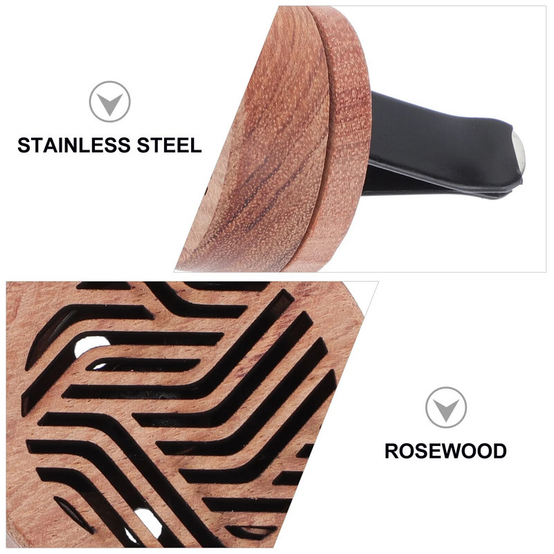 Aroomihajuti Puidust aksessuaar Woodsy Decor eeterliku õliga parfüümiklamber, dekoratiivne roosipuust autosisustus