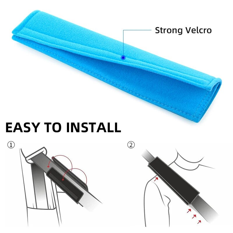 Universāls automašīnas sēdekļa plecu siksnas spilventiņu spilventiņu pārvalks Automašīnas jostas aizsargs Salona drošības jostas pārvalks pieaugušajiem, bērniem, automašīnu piederumi