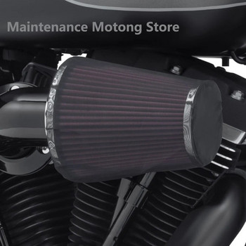Φίλτρο αέρα μοτοσικλέτας Κάλτσα βροχής Heavy Breather Μαύρο προστατευτικό κάλυμμα για Harley Air Cleaner Kit XL 1200 Touring Softail Dyna