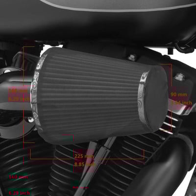 Motocikla gaisa filtrs Heavy Breather lietus zeķes melns aizsargapvalks Harley gaisa tīrītāja komplektiem XL 1200 Touring Softail Dyna