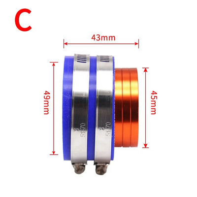 50 έως 45 mm/55 έως 50 mm/50 έως 42 mm/50 έως 37 mm Σφιγκτήρες πολλαπλής εισαγωγής καρμπυρατέρ PWK PE Προσαρμογέας διασύνδεσης CNC Αλουμίνιο Καουτσούκ