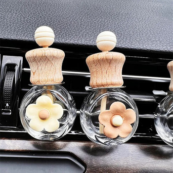 Cartoon Cartoon Air Outlet Bottle Perfume Car Bottle Aromatherapy Ξύλινο χαριτωμένο μπουκάλι αιθέριου ελαίου Car Cute διακοσμητικά αξεσουάρ