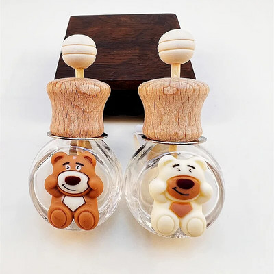 Cartoon Auto Otvor za zrak Bočica parfema Auto Bočica za aromaterapiju Drvena slatka bočica eteričnog ulja Automobil Slatki ukrasni dodaci