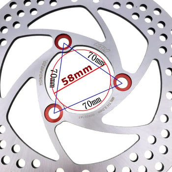 Universal 220mm από ανοξείδωτο ατσάλι 7,0 Pitch Φρένο Σκούτερ Μοτοσικλέτας Μπροστινοί Πίσω Δίσκοι για Yamaha Honda Kawasaki Suzuki Ducati