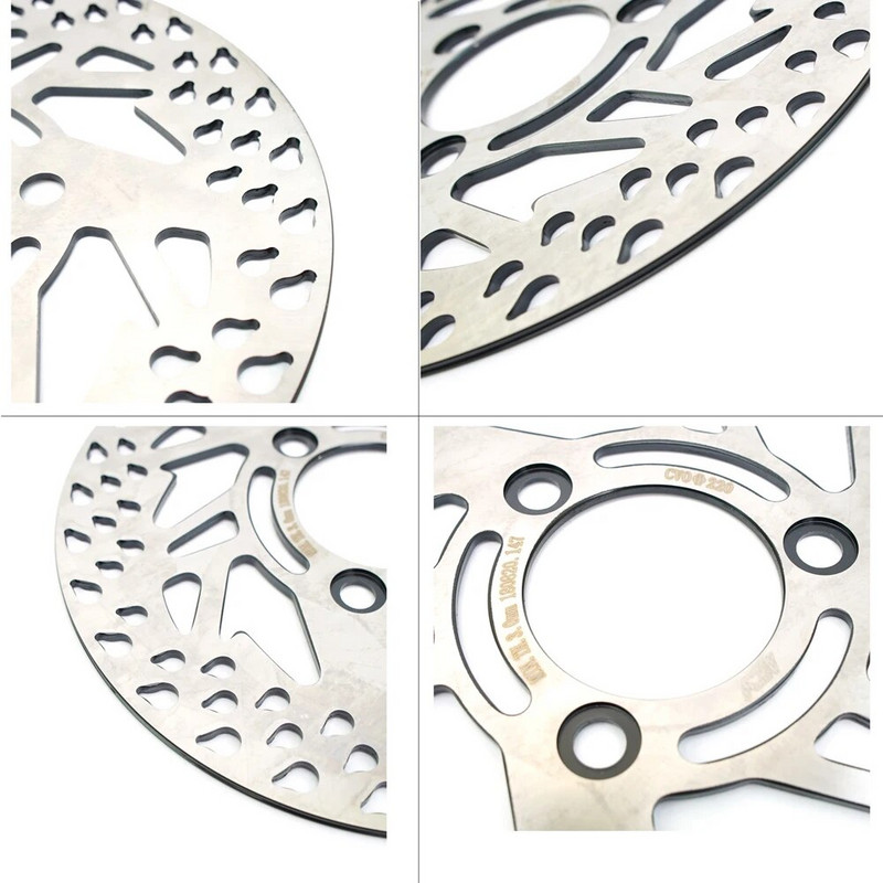 220 mm 3 caurumu bremžu diska caurumu atstarpe 70 mm, nerūsējošā tērauda priekšējie aizmugurējie rotora diski universālajam motociklu skrejriteņa netīrumu motociklam ATV