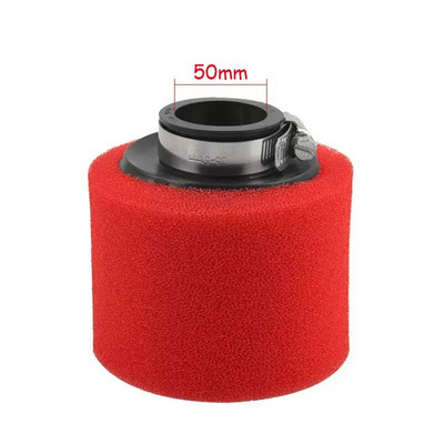 Filtru de aer 35/38/40/42/45/48/50mm Negru/Roșu Filtru cu burete dublu de curățare Off Road Motocicletă ATV Plaja Dirt Pit Bike Accesorii