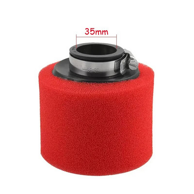 Filtru de aer 35/38/40/42/45/48/50mm Negru/Roșu Filtru cu burete dublu de curățare Off Road Motocicletă ATV Plaja Dirt Pit Bike Accesorii