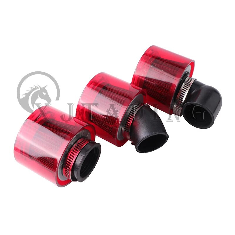 Universālie motocikla 35 mm gaisa filtri, taisni izliekti taisnā leņķa tīrītājs, necaurlaidīgs ATV motorollera bedres netīrumu velosipēda piederumiem