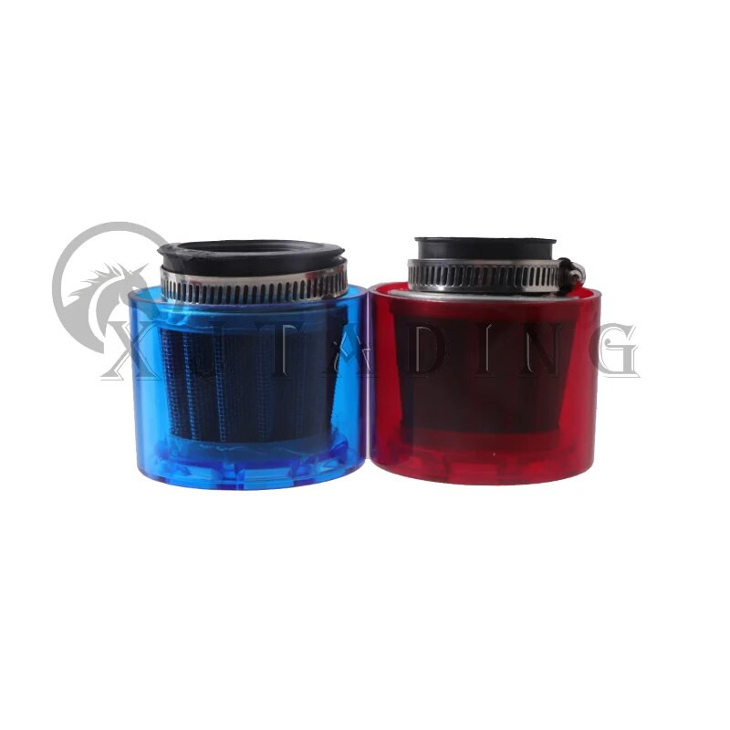 Universālie motocikla 35 mm gaisa filtri, taisni izliekti taisnā leņķa tīrītājs, necaurlaidīgs ATV motorollera bedres netīrumu velosipēda piederumiem