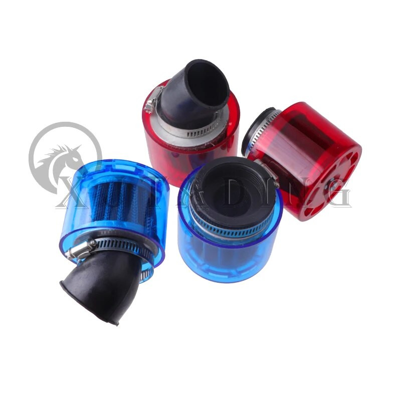 Universālie motocikla 35 mm gaisa filtri, taisni izliekti taisnā leņķa tīrītājs, necaurlaidīgs ATV motorollera bedres netīrumu velosipēda piederumiem