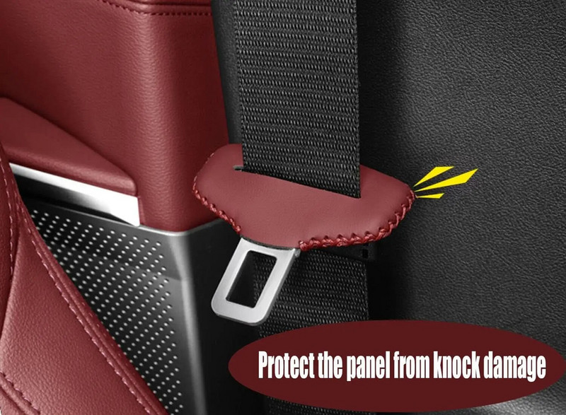 Husă de lux pentru suport pentru centura de siguranță, cusut manual pur, teaca din piele pentru centura de siguranță din piele din fibre artificiale