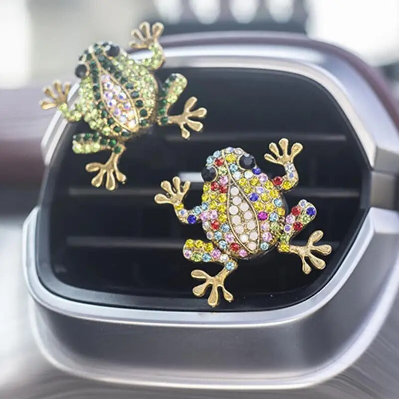 Κλιπ εξαερισμού διαχύτη αυτοκινήτου Rhinestone Frog Diffuser Άρωμα Αποσμητικό αέρα Κλιπ μακράς διαρκείας άρωμα Εργαλείο διακόσμησης εσωτερικού χώρου για SUV RV