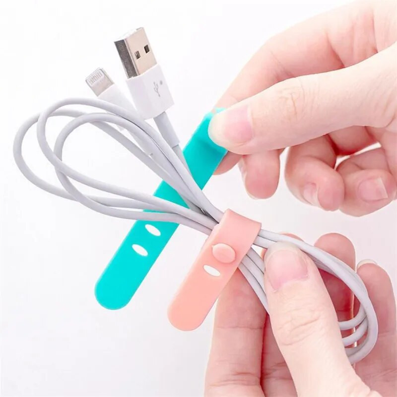 4 τεμ./παρτίδα Silica Gel Cable Winder Earphone Protector Αξεσουάρ USB θήκης τηλεφώνου Πακέτο Organizers Creative Travel Accessories