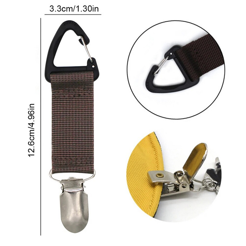 Seljakotiklambrid Universaalne kaasaskantav mütsihoidja klamber lõuend Kergekaalulised hoiutarvikud Reisimiseks õues praktilised vidinad