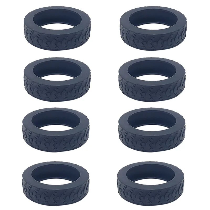 8 gab. Silikona riteņu aizsargs bagāžai Samazina troksni Ceļojumu bagāžas čemodāna riteņi pārsegā biezāka tekstūra bagāžas piederumi