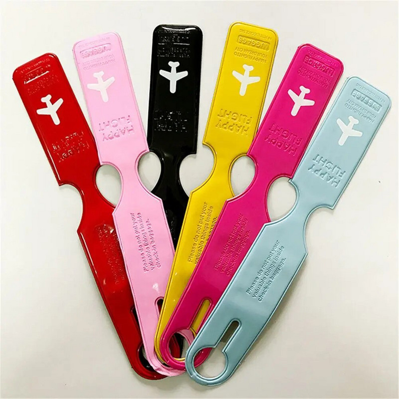 Radoša bagāžas etiķete PU ādas pārnēsājama etiķete Bagāžas silikagela čemodāna ID Adrese Turētājs Iekāpšanas birkas Ceļojumu piederumi