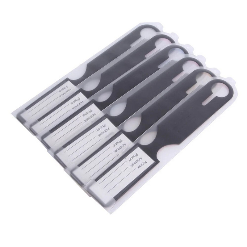 Radoša bagāžas etiķete PU ādas pārnēsājama etiķete Bagāžas silikagela čemodāna ID Adrese Turētājs Iekāpšanas birkas Ceļojumu piederumi