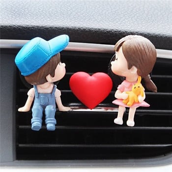 Cartoon Couples Car Arfume Clip Cute Boy Girl Lovers Air Outlet Κλιπ αρωματοθεραπείας Auto Αξεσουάρ εσωτερικής διακόσμησης