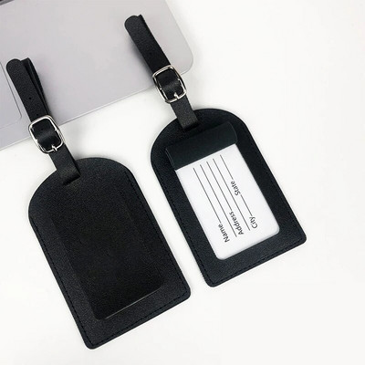 4/2/1Gb PU ādas apvelkams bagāžas birkas gaisma, mīksta vienkrāsaina lidmašīnas bagāžas zīme iekāpšanas karte Čemodāna birka Ceļojumu piederumi