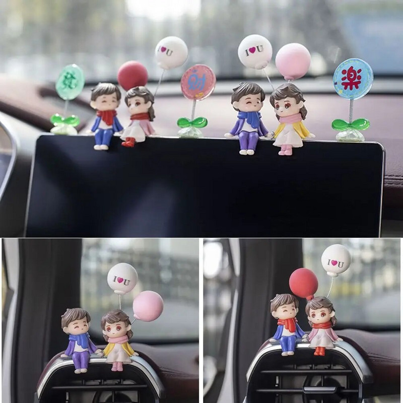 Autokaunistused Armsad koomiksipaarid Action Figuurid Kujukesed Õhupallide kujundus Autode sisustus Armatuurlaua sisustus Autotarvikud