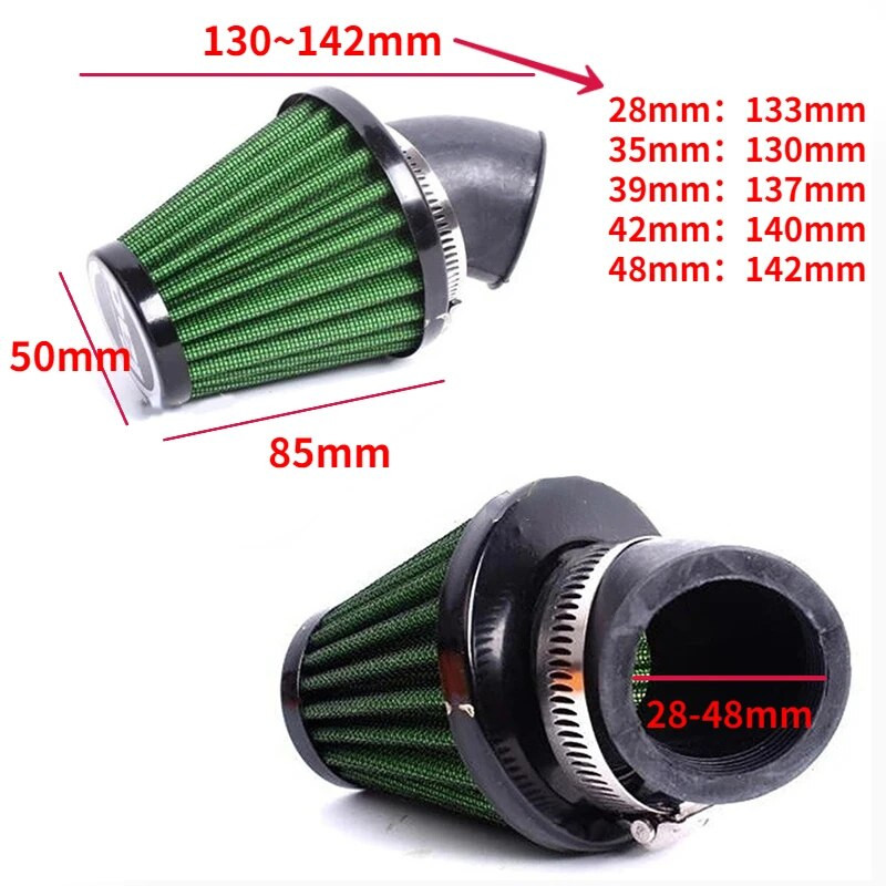 Φίλτρο αέρα μοτοσικλέτας 28mm-48mm Universal Sports Πρόσληψη φίλτρου αέρα υψηλής ροής για αξεσουάρ μοτοσυκλέτας Yamaha JOG Cygnus Force