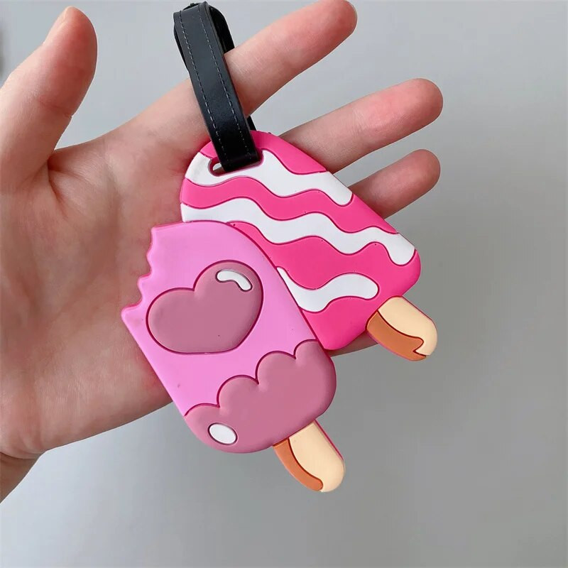 Reisitarvikud Loominguline pagasi silt Loomade joonisfilm PVC silikageelist kohver ID aadressid hoidja pagasi pardale kaasaskantav silt