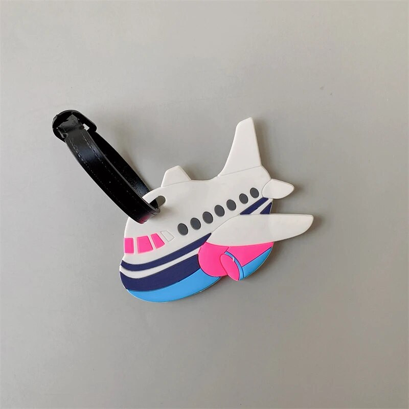 Reisitarvikud Loominguline pagasi silt Loomade joonisfilm PVC silikageelist kohver ID aadressid hoidja pagasi pardale kaasaskantav silt