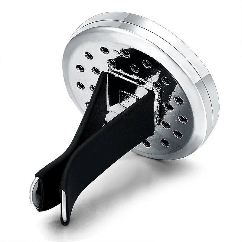 Atkārtoti uzpildāms auto gaisa atsvaidzinātājs smaržu smaržu difuzors klips Auto Vent ēteriskās eļļas nerūsējošā tērauda medaljona interjera aksesuāri