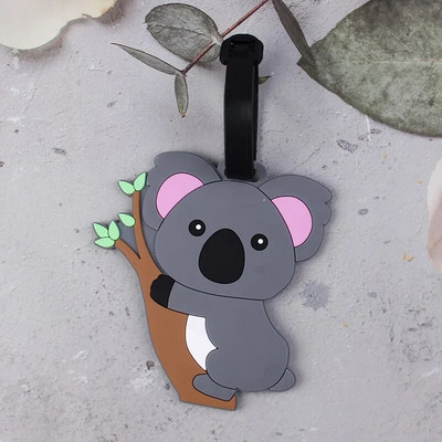 Ceļojumu piederumi Radoši bagāžas iekāpšanas birkas Bagāžas birkas Dzīvnieku karikatūra Silikagela čemodāna ID Adrešu turētājs Pārnēsājama etiķete