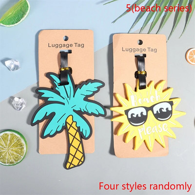 1PC Jauka multfilma Havaju flamingo silikona bagāžas etiķete kawaii ID adreses turētājs iekāpšanas bagāžas birka Antilost ceļojumu aksesuārs