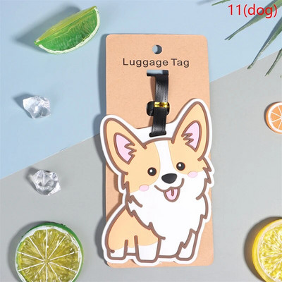 1PC Jauka multfilma Havaju flamingo silikona bagāžas etiķete kawaii ID adreses turētājs iekāpšanas bagāžas birka Antilost ceļojumu aksesuārs